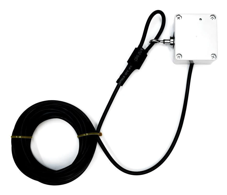 Diebstahlsensor Outdoor mit aufgerolltem Schutzkabel