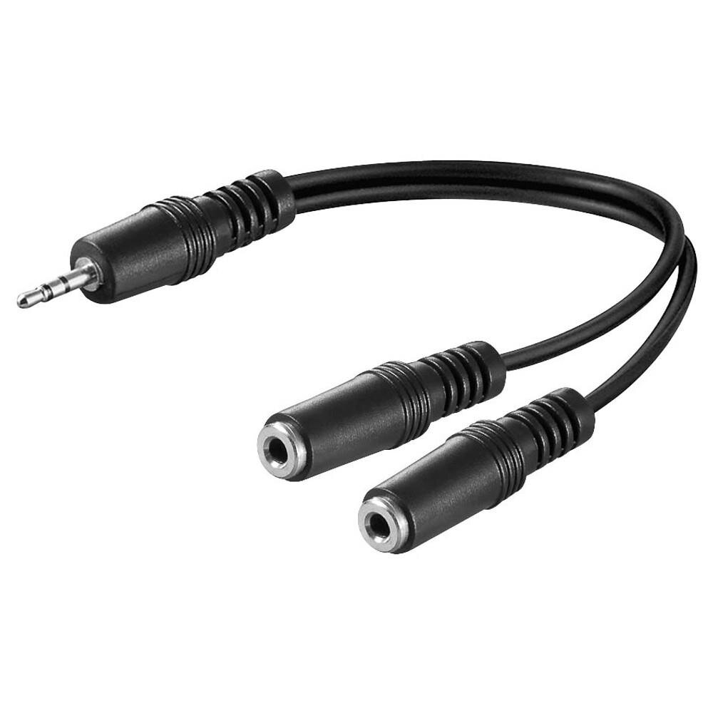 Klinkenverteiler mit einem Stecker und zwei Buchsen